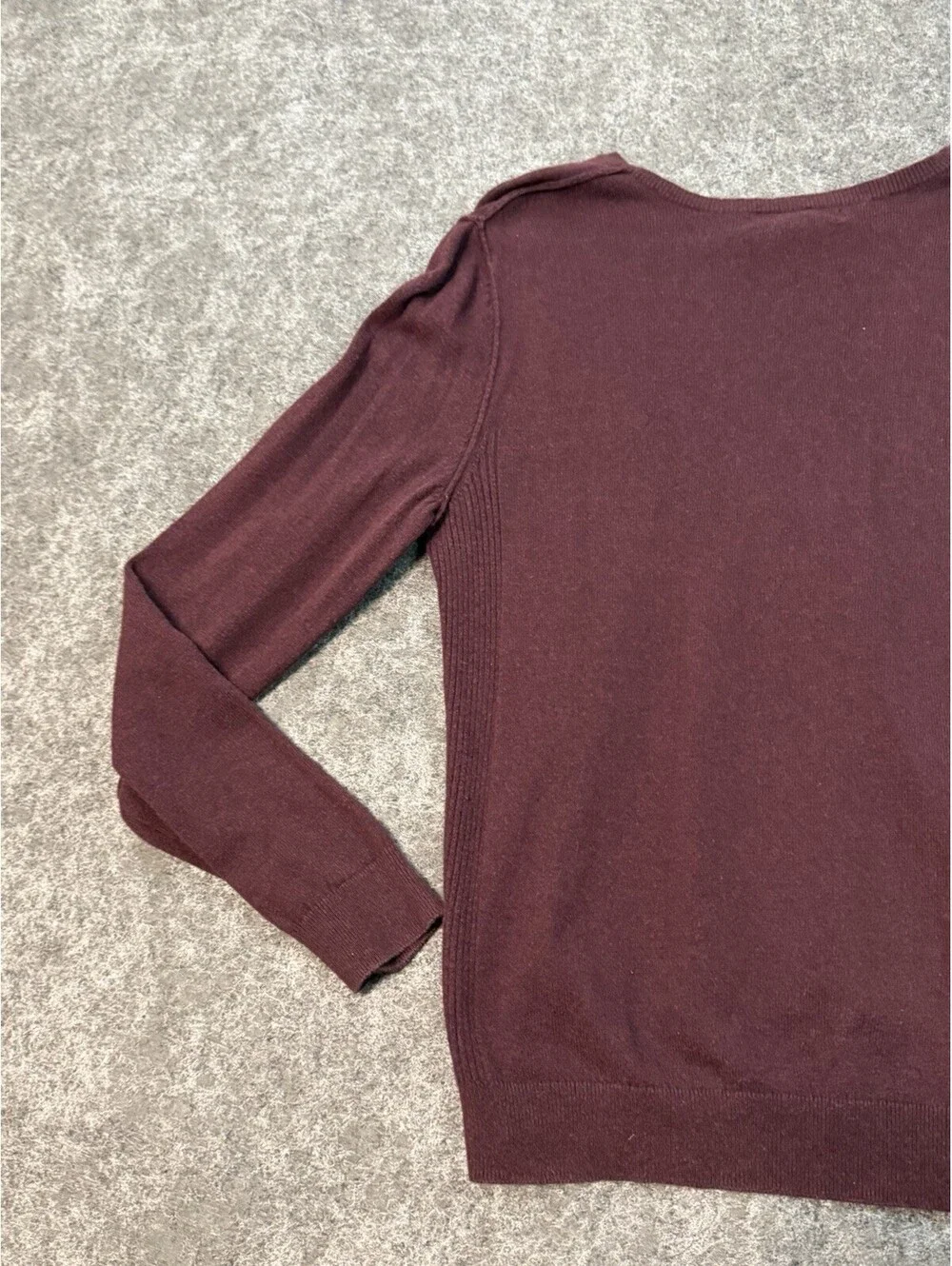 Marc Anthony Sweater Mens Small Burgundy V Neck Pullover Cotton Knit